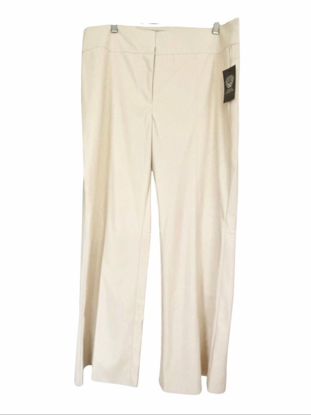 Vince Camuto Faux Leather Beige Wide Leg Women’s Pants Sz XL NWT
